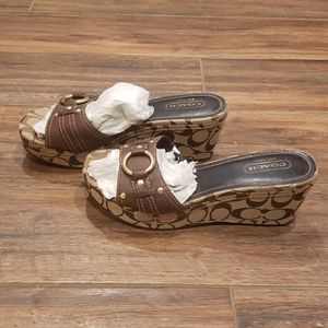 Authentic Janessa  Coach sandels.